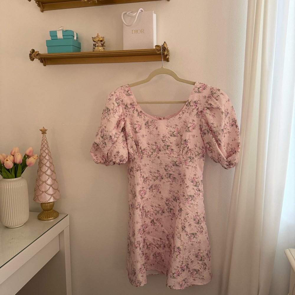 Hyacinth House Ella Floral Puff Sleeve Dress